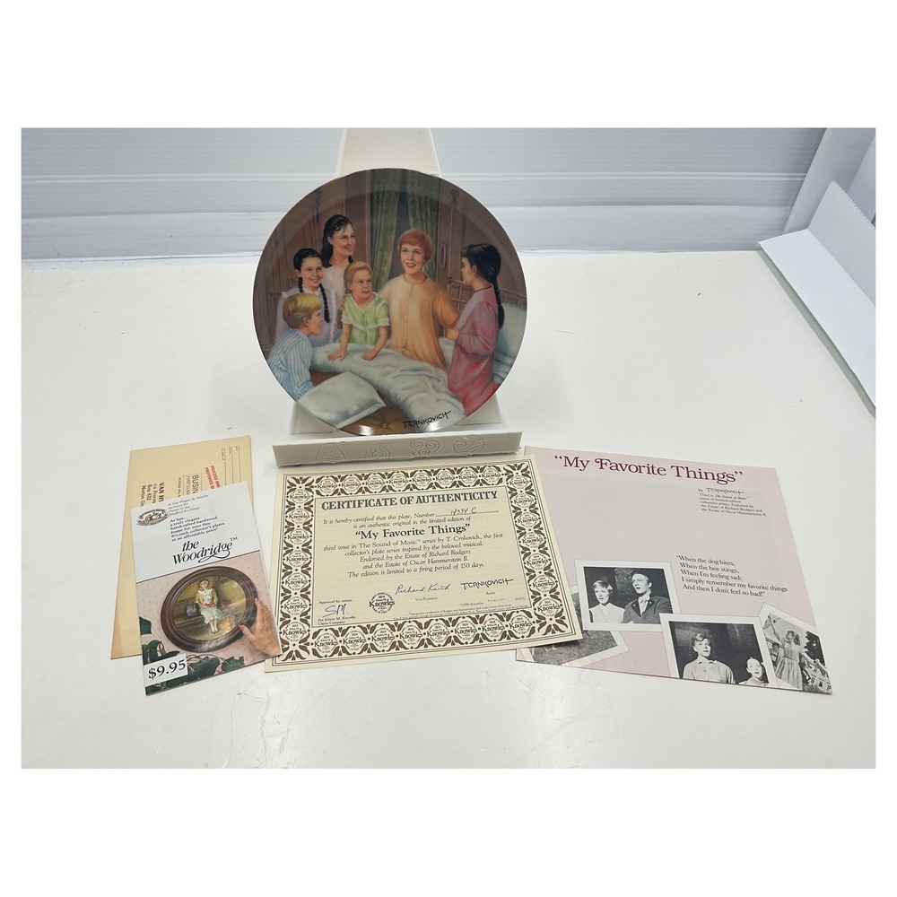 Edwin M. Knowles Sound of Music Collector Plate‎ 1986 COA